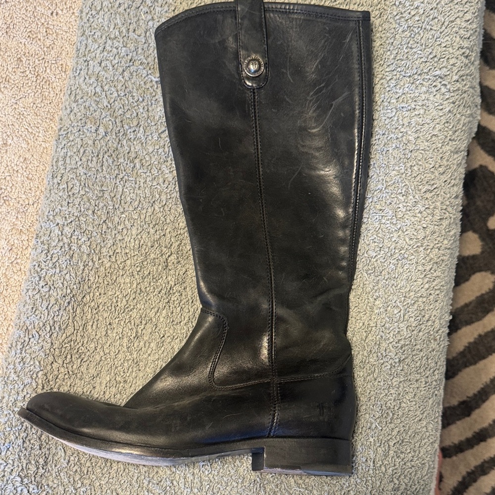 Frye Women's Black Leather Winter Boots